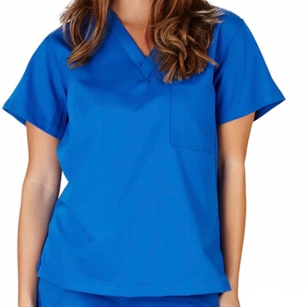 Scrub top & bottom NWT XXS royal blue drawstring